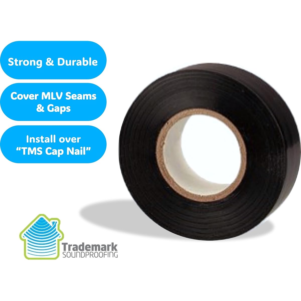 Premium Quality MLV Seam Tape 6 Mil Mounting Tape for High Capacity Vinyl Noise Barrier - High Effective Soundproofing Solution - 1.5" x 108'