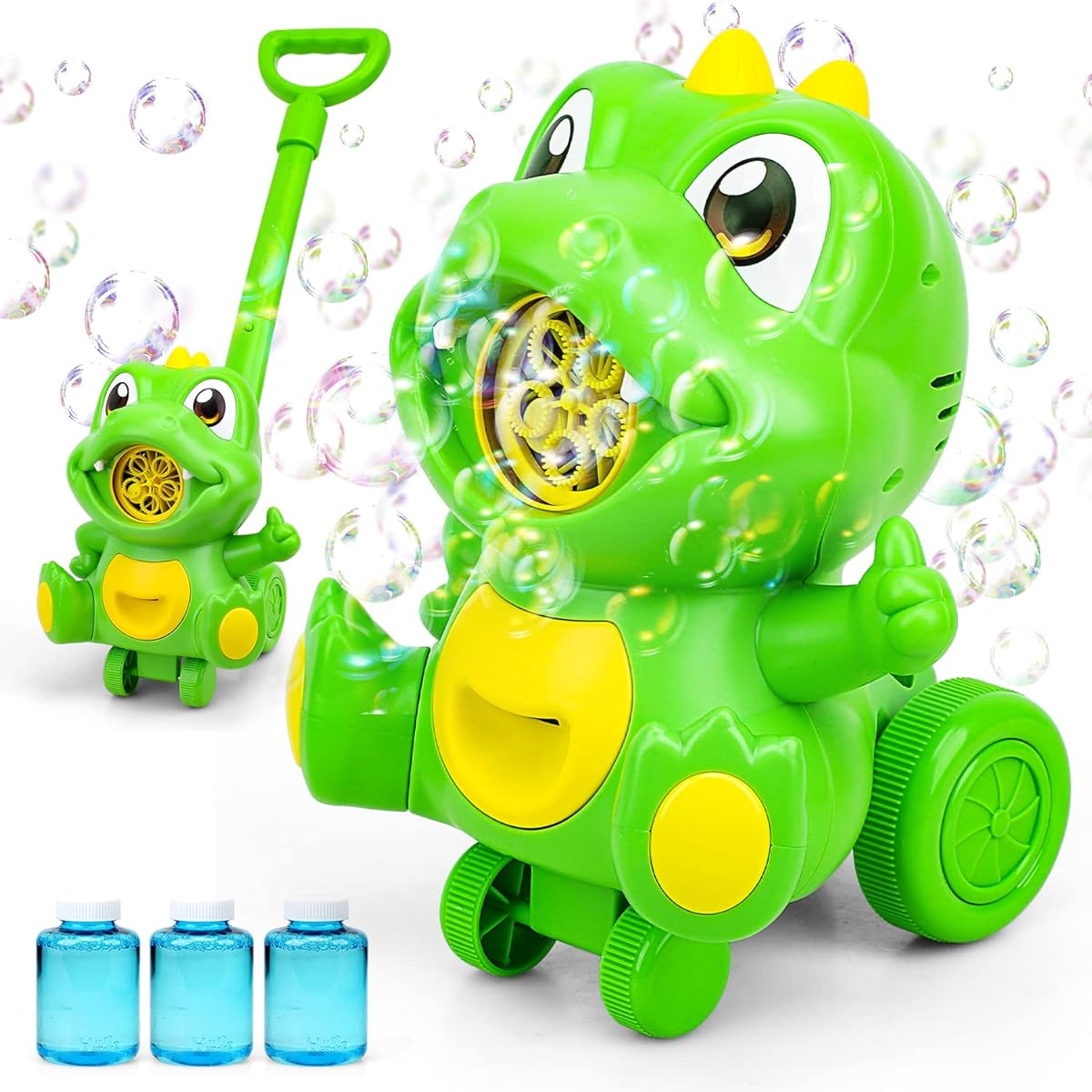 TOY Life Bubble Lawn Mower Bubble for Toddlers 1-3 Dinosaur Bubble Machine 1-3 for Toddlers 1-3 Baby Kids Lawn Mower Bubble Lawn Mower for Kids Outdoor Toys Toddlers Outdoor Toys Push Away Toys