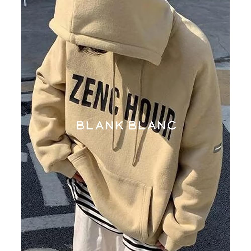 [BLANK BLANC] [Limited stock] Parka Hoodie Logo English Letters Big Silhouette Oversize Street B13