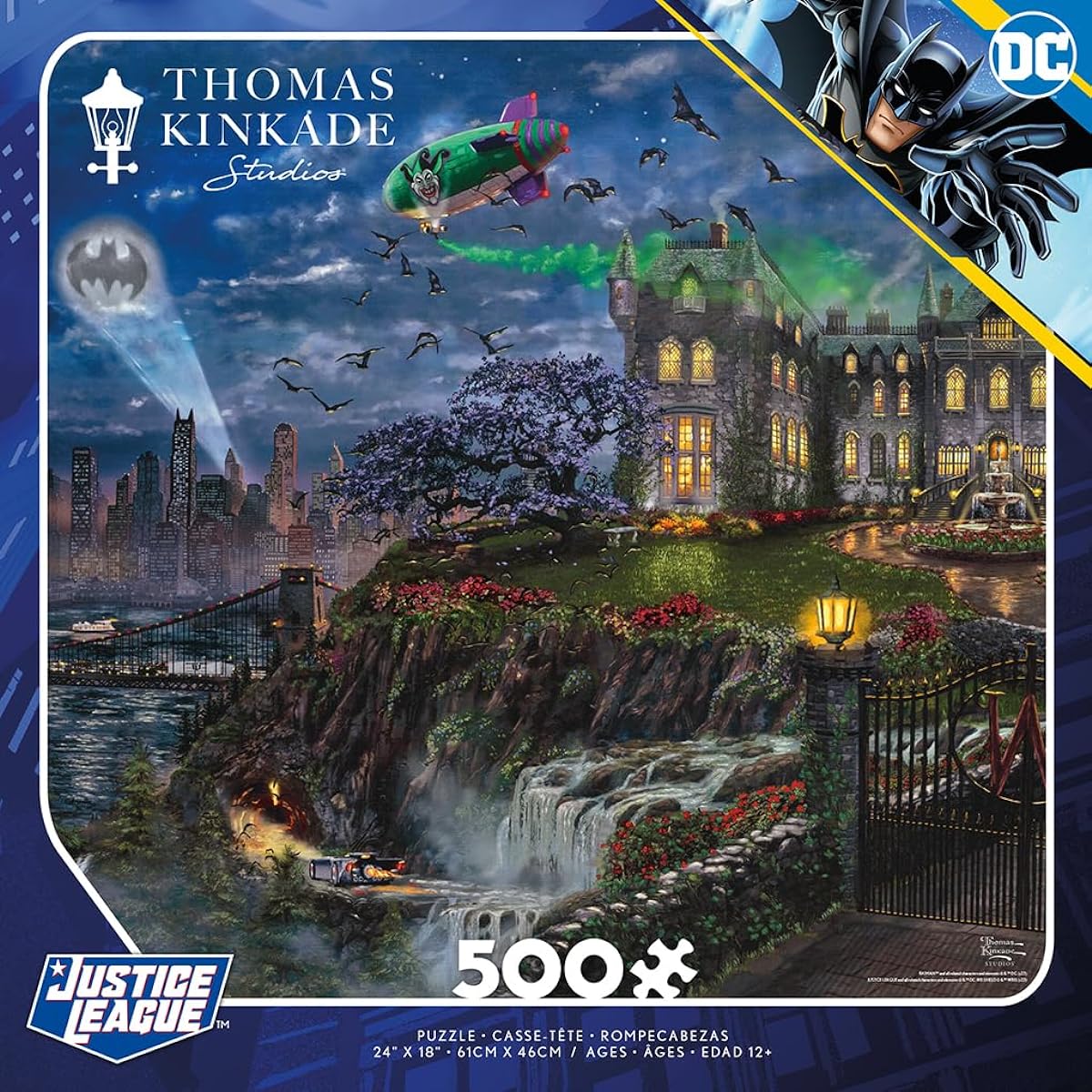 Ceaco - Thomas Kinkade - Justice League - Wayne Manor - 500 Piece Jigsaw Puzzle