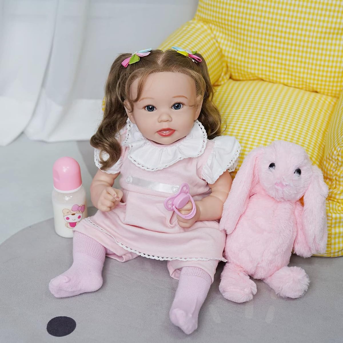 idoReborn Reborn Baby Doll 22 Inch Lifelike Vinyl Weighted Body Newborn Realistic Soft Girl Doll Ages 3+
