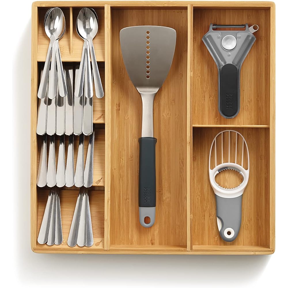Joseph Joseph DrawerStore Cutlery, Kitchen Tools, Cookware Accessories Organizer Drawer Storage Bamboo [Genuine Product] 85170