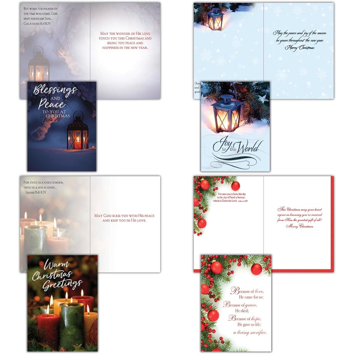 Crown Point Graphics Card Boxed Christmas Assortment/God Bless (Box of 48)