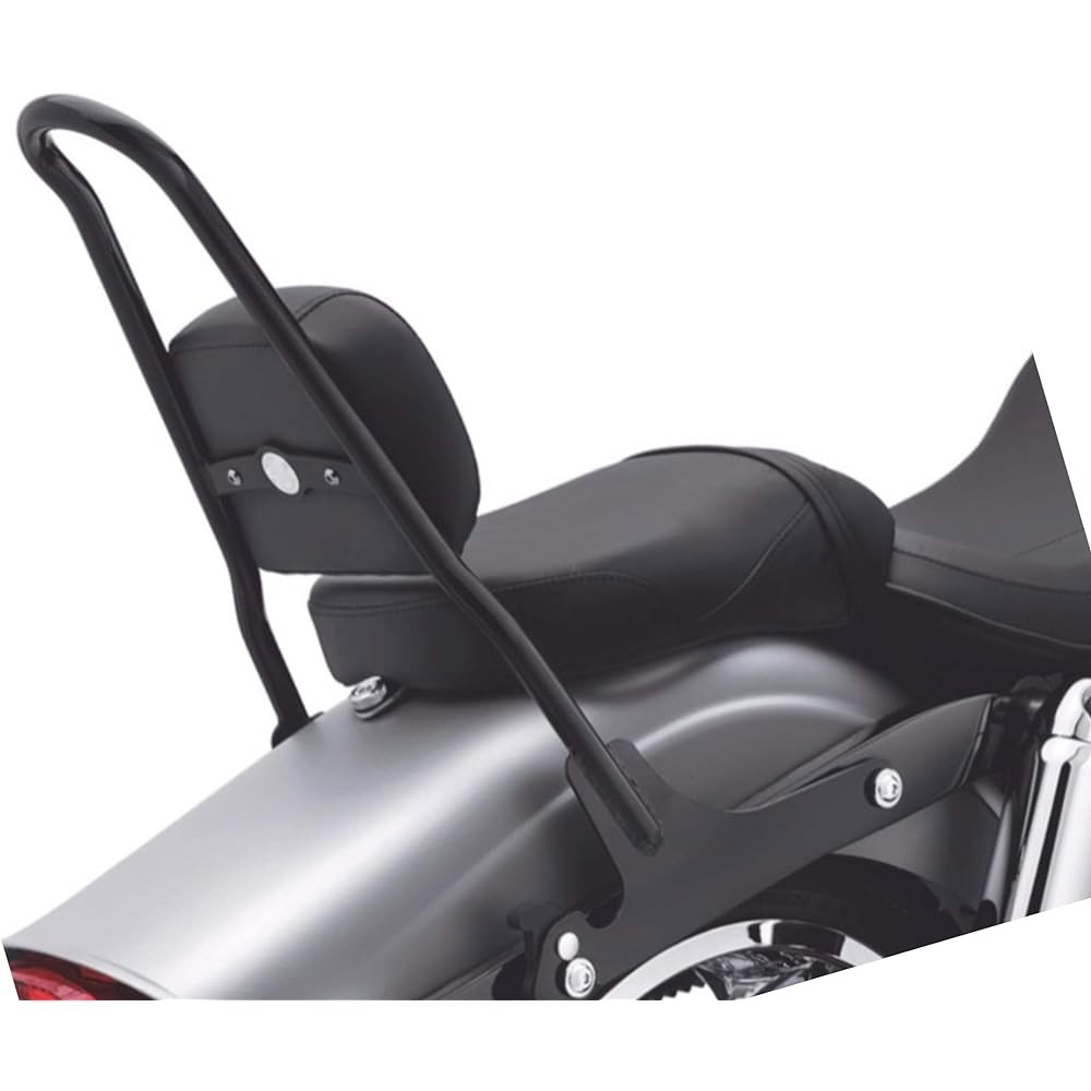 Black Tall Quick Release Passenger Detachable Backrest Street Bob Low Rider S Super Wide Glide 2006-2017 Reference Pad 52631 07 One Piece Seaver Upright # 52300046A