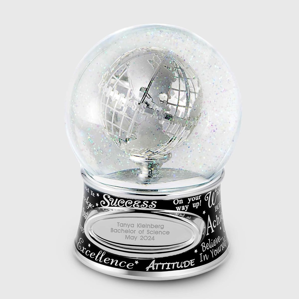 THINGS REMEMBERED Graduation Success Musical Snow Globe "The Impossible Dream" Plays Music Beautiful and Unique Graduation Gifts Customizable