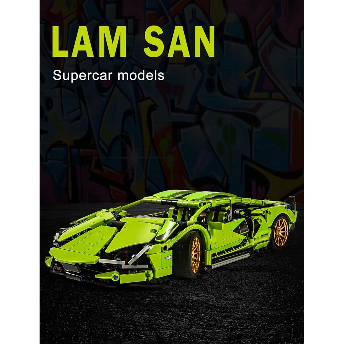 SEMKY Car Series San Super Sports Car MOC Building Blocks and Engineering Toy Set, (1254 Pieces) 1:14 Scale Sports Car Model Gift for Kids and Adults