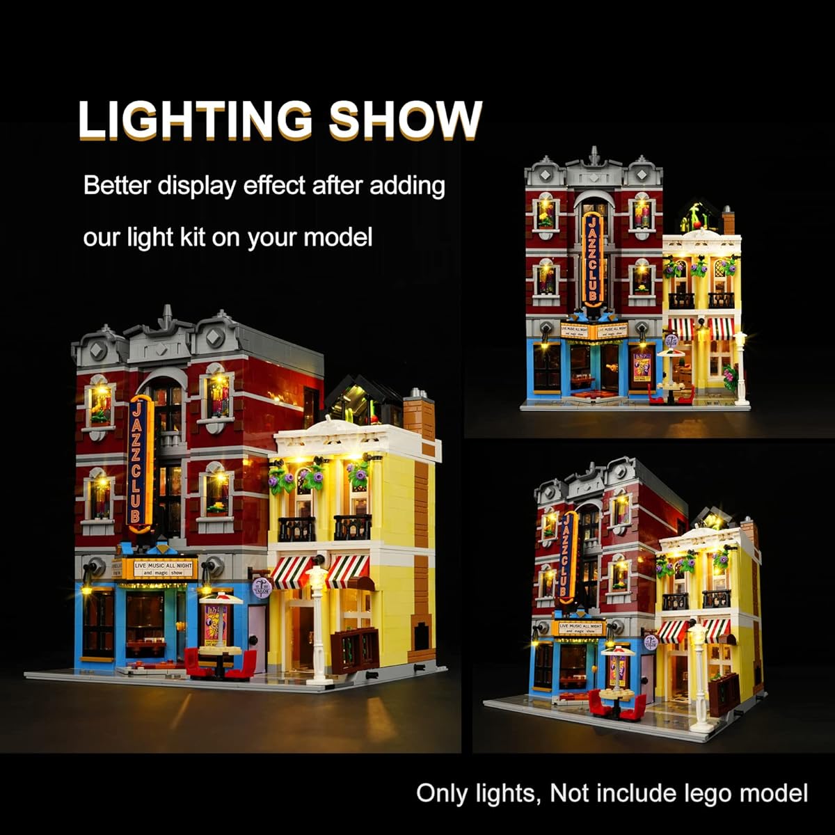 DALDED LED Light Kit for Lego Jazz Club 10312 Compatible with Lego 10312 to Illuminate Your Jazz Club Toys No Model (LEGO Set Not Included)