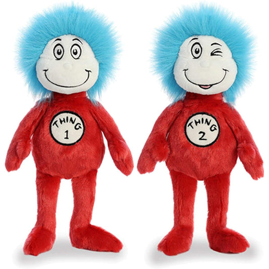 Aurora Plush Set of 2 12" Thing 1 & Thing 2 Multicolor