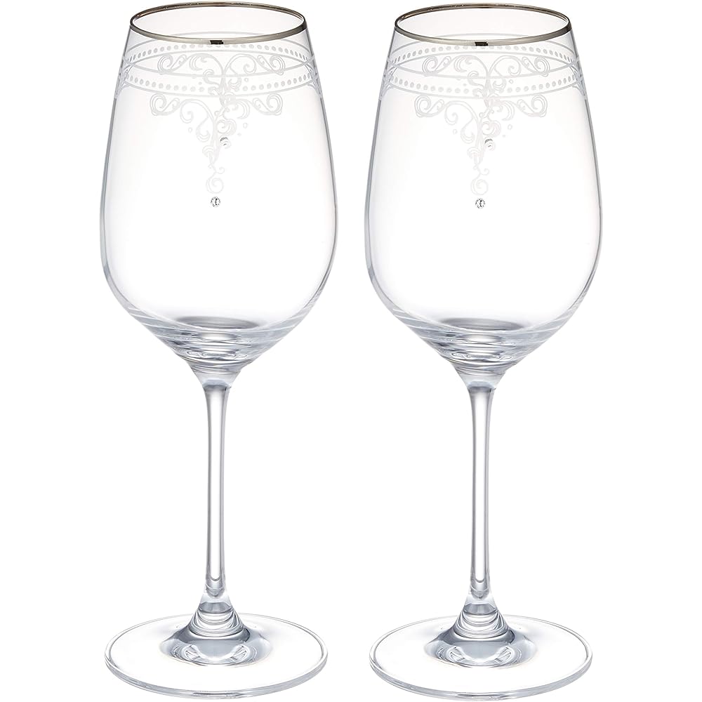NARUMI Pair Wine Glass JILL STUART 340cc Set of 2 Made in Japan GW4132-63393A
