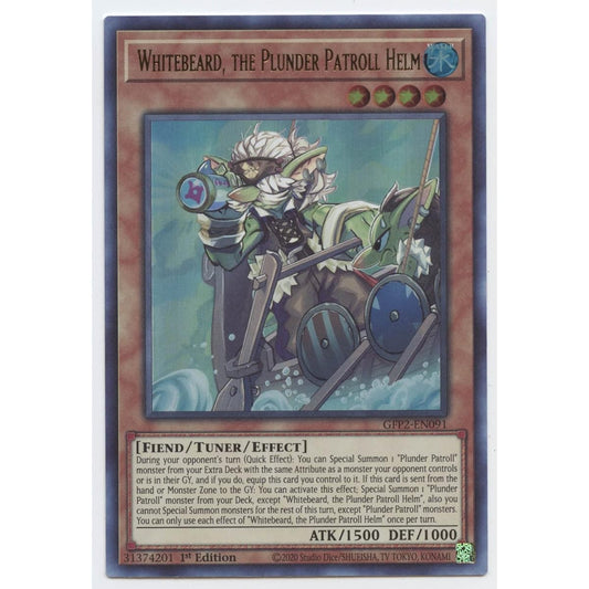 Whitebeard, Plunder Patrol Helmet - GFP2-EN091 - Ultra Rare - 1st Edition.