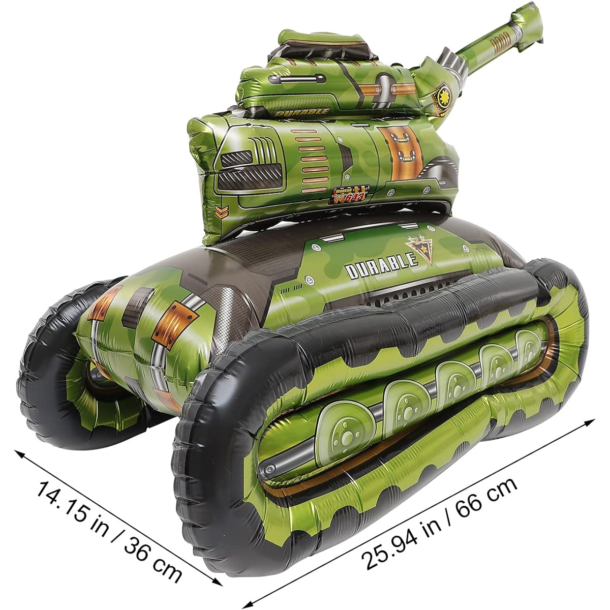 LUOZZY 2pcs Army Tank Foil Balloons Birthday Missile Truck Military Theme Birthday Party Decorations