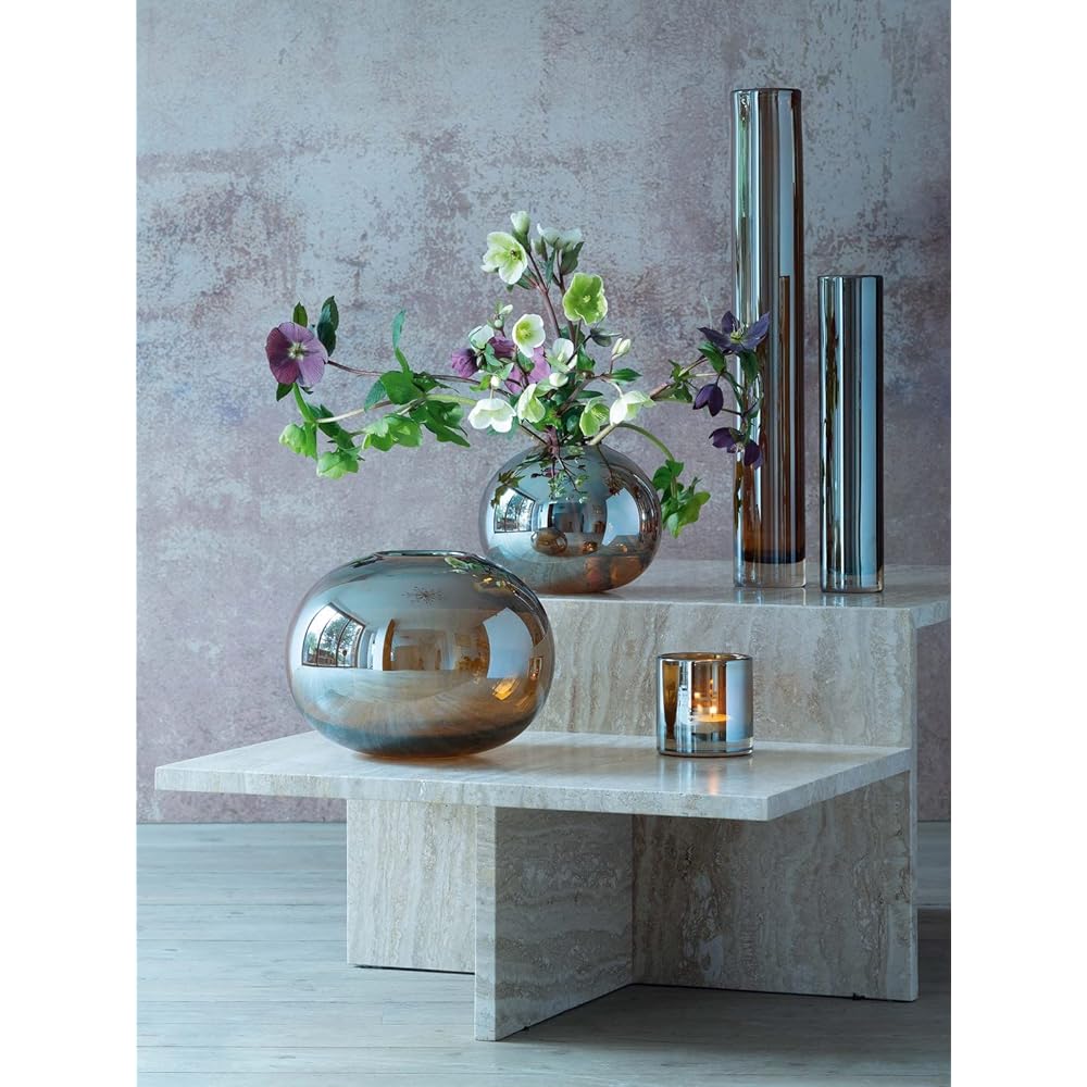 LSA Epoque Vase H18cm Amber