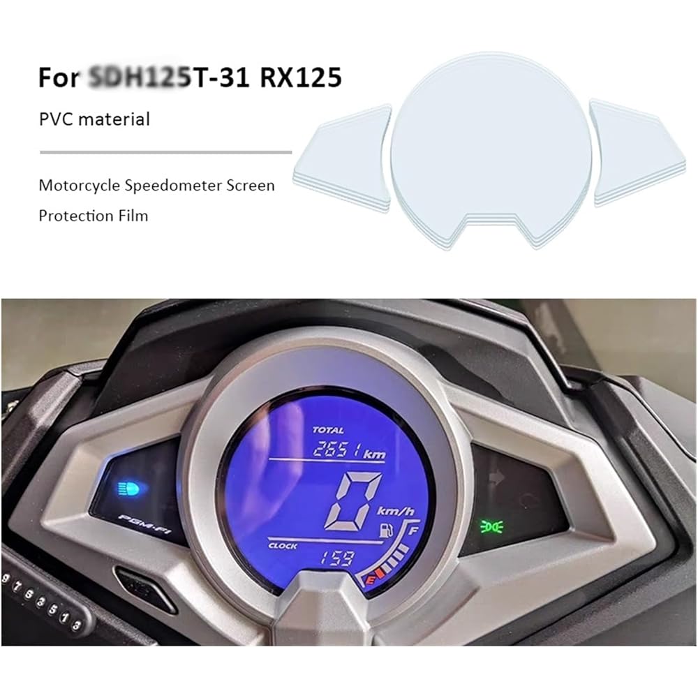 Fits for Honda SDH125T-31 RX 125 RX125 2pcs Motorcycle Speedometer Scratch PVC Protective Film Protector Instrument
