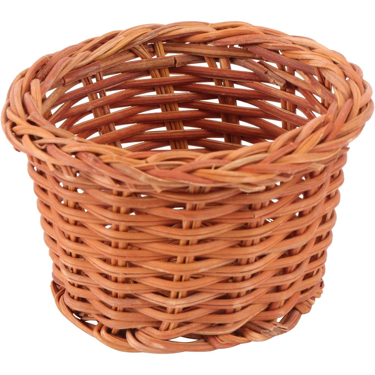 HEALLILY Dollhouse Basket Mini Wicker Basket Decorative Basket Model Dollhouse Craft 1pc (No Handle) Brown