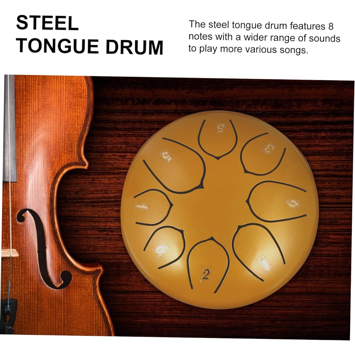 Vaguelly 2 Set 8 8 Note Ether Drum Steel Tongue Drum Kit Rhythm Tongue Drum Pan Drum Percussion Mini Tongue Drum Drum Mallet Bracket Professional Pan Drum Pandere