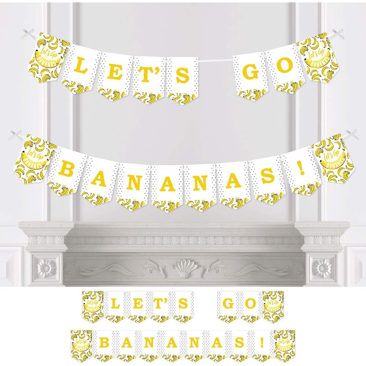 Big Dot of Happiness Let's Go Bananas - Tropical Party Banner - Party Decorations - Let's Go Bananas