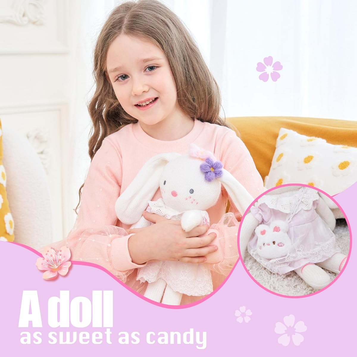 Softphia Bunny Stuffed Animal Cute Plush Bunny Toy - Perfect for All Ages, Soft and Safe for Your Child's Cuddly Buddy
