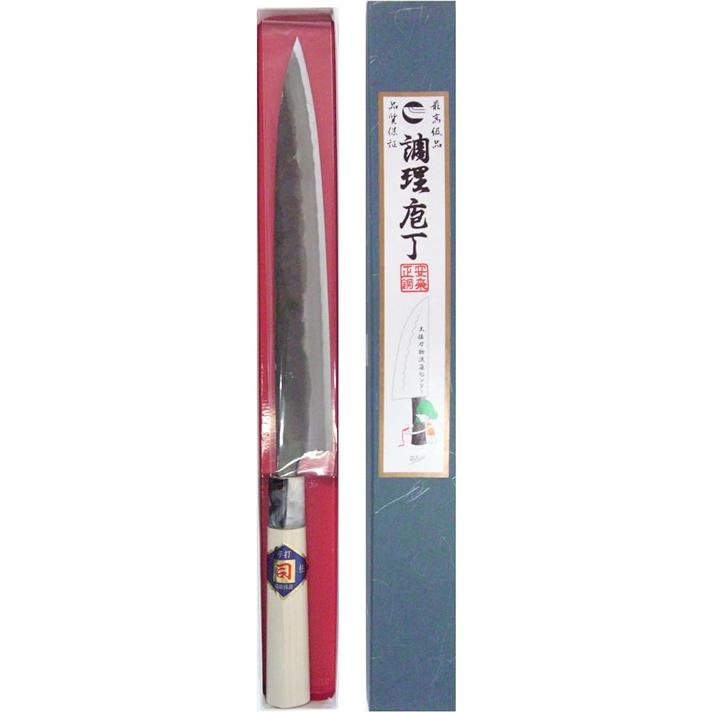 Tosa Knife Distribution Center Tosa Knife Knife Black Uchi Yanagiba Knife White Steel No. 1 240mm