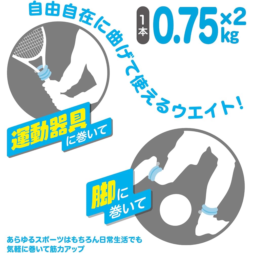 IRONMAN CLUB Bendable Weight 0.75kg 2P Blue KW-515BL