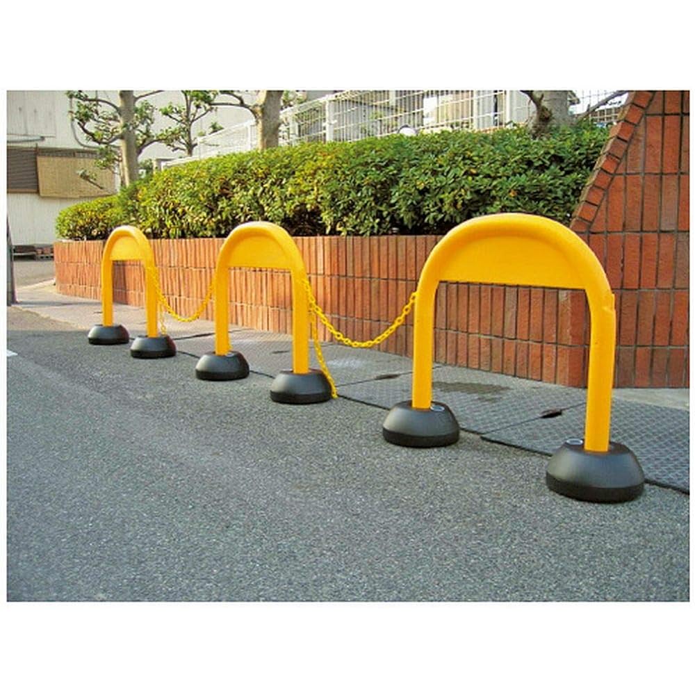 Mitsugiron Compartment Maintenance Supplies Arch Stand UNKNOWN Set of 3 (with Chain) Assembly Type Car Stop Yellow