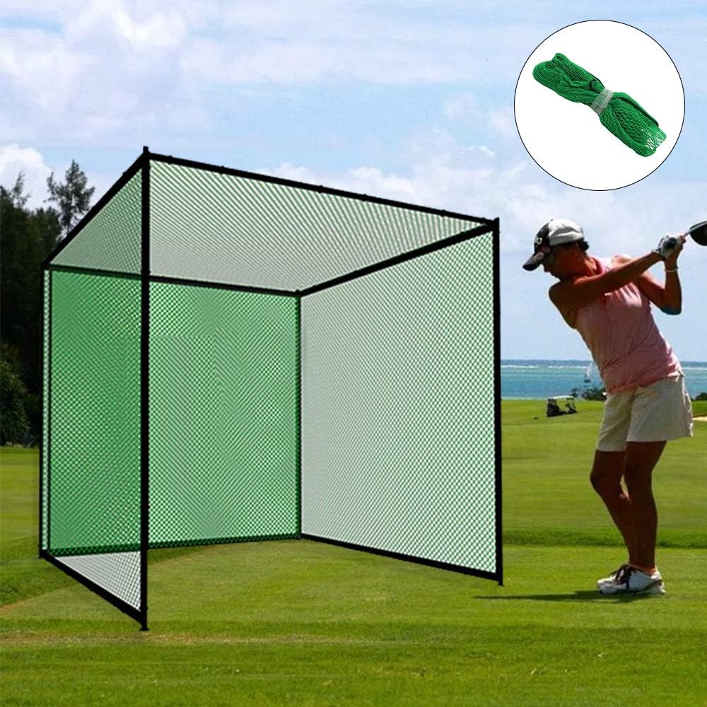 3M x 3M Square Golf Practice Net Sports Practice Net Baseball Tennis Practice Double Net Practice Equipment Large Swing Practice, Foldable Large Size Home Garden