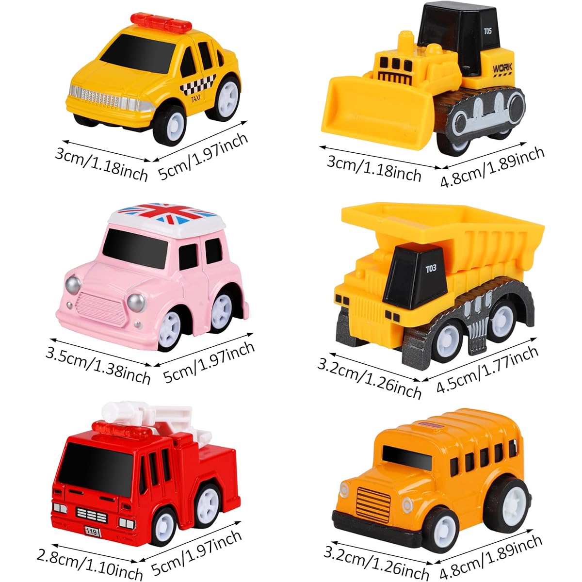 MONKLE Pull Back Cars 22 Pack Friction Mini Toy Cars Fun Bulk Race Car Set for Kids Ages 3 4 5 6 Boys Girls Christmas Birthday Party Gifts Treasure Chest Classroom