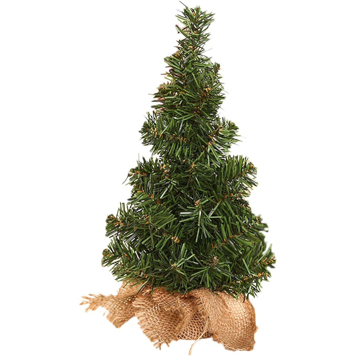 MSUIINT Tabletop Mini Christmas Trees, 4 Pack 11.8 Inch Artificial Christmas Trees Miniature Christmas Pine Christmas Tree with Burlap Base DIY Christmas Decorations for Home Party Indoor Outdoor