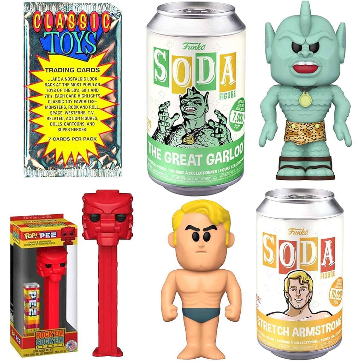 Stretchman & Cavity Sam Retro Toy Pop! Figure Set Stretch Armstrong + Controllable Character + Uno Games HW Collectibles Compatible 3 Items