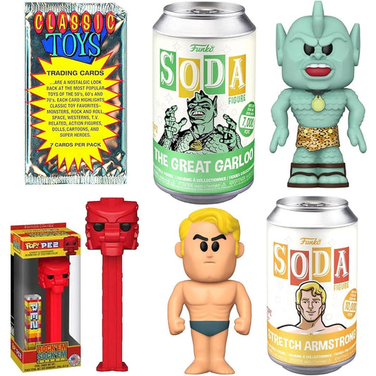 Stretchman & Cavity Sam Retro Toy Pop! Figure Set Stretch Armstrong + Controllable Character + Uno Games HW Collectibles Compatible 3 Items