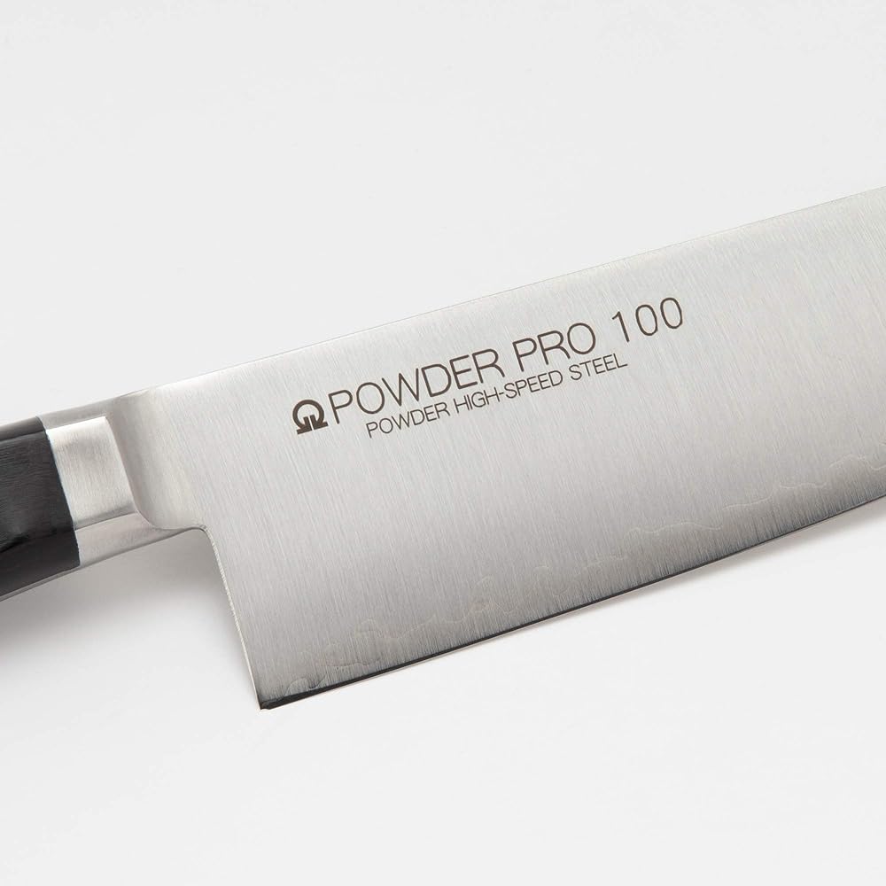 Endo Shoji Commercial Powder Pro 100 Santoku Knife 16.5cm Powder High Speed Triple Layer Steel Made in Japan APU03016