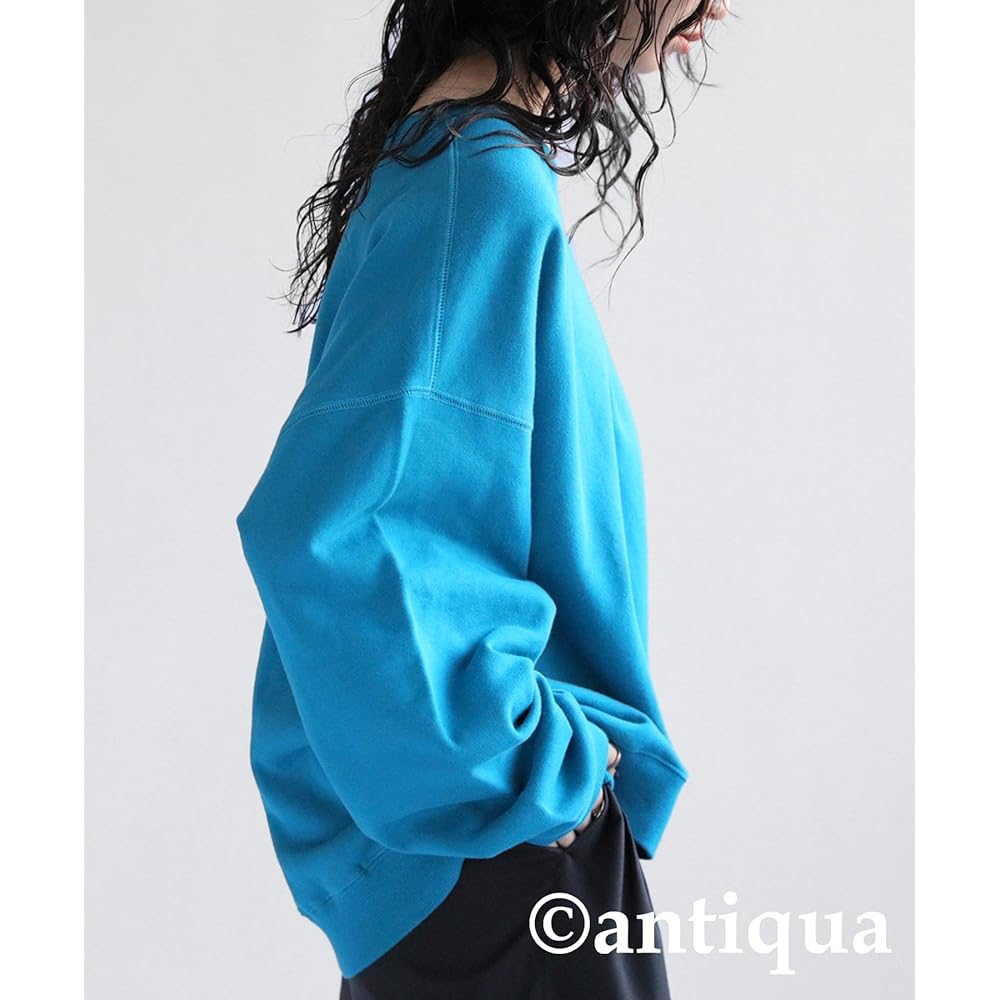 [antiqua] [Antica] Short length fleece pullover sweatshirt for women AYA-00020