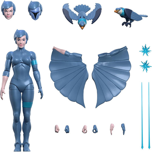 Super7 ULTIMATES!SilverHawks Steelheart - 7" SilverHawks Action Figure with Accessories Classic Cartoon Collectible Items and Retro Toys
