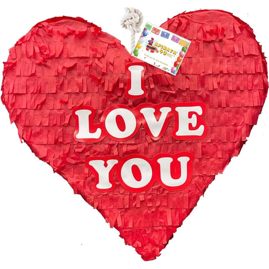 apinata4u Red I Love U Heart Pinata