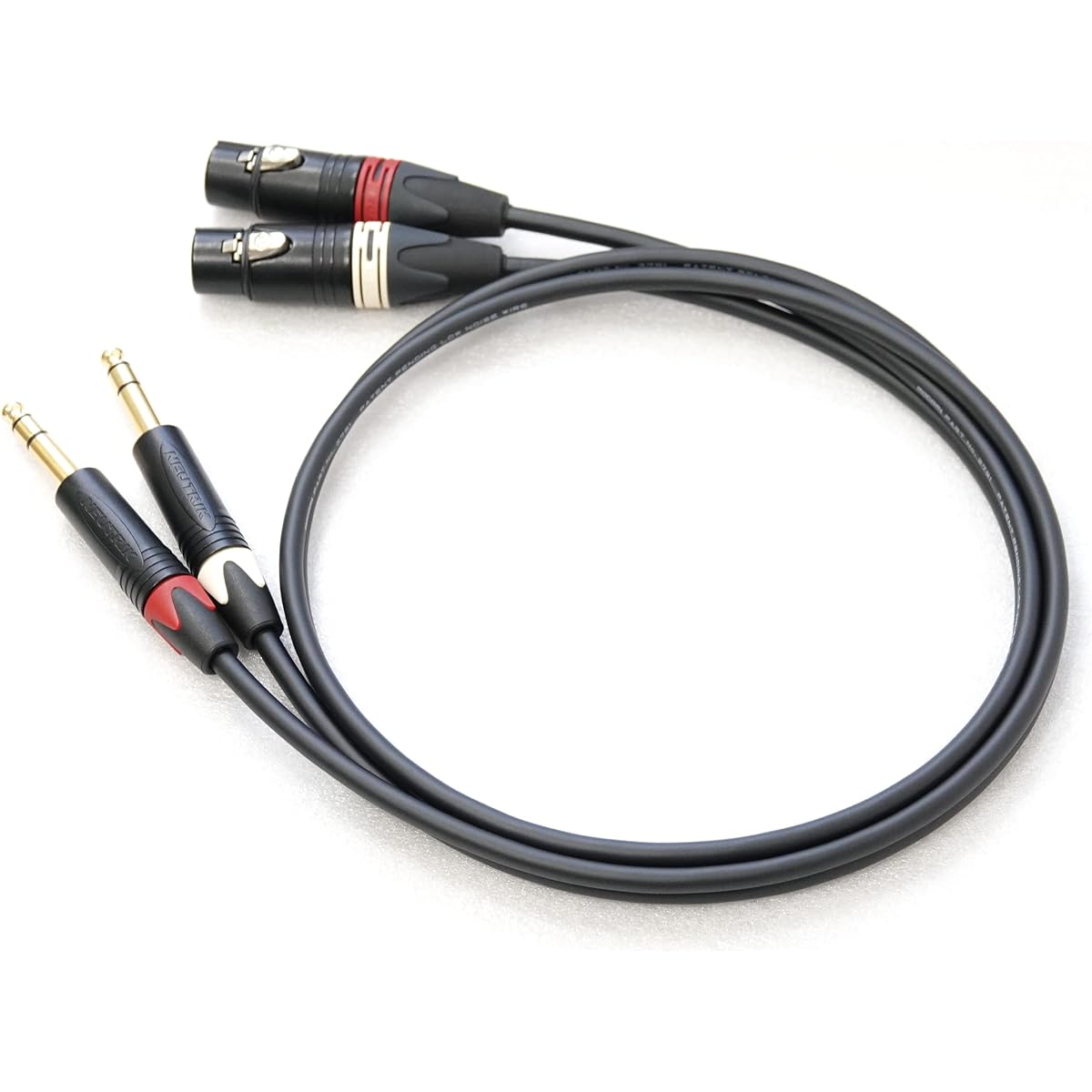 MOGAMI 2791 XLR Female to TRS Phone Red and White 2 Pair Conversion Cable (7m)