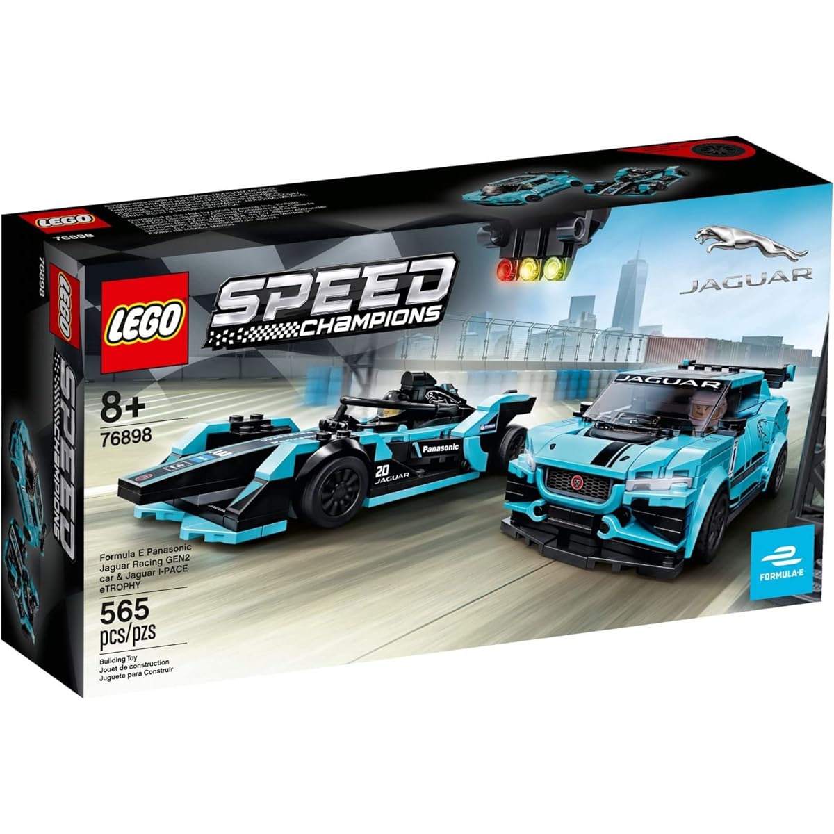 LEGO Speed Champions Formula E Panasonic Jaguar Racing GEN2 & Jaguar I-PACE eTROPHY 76898