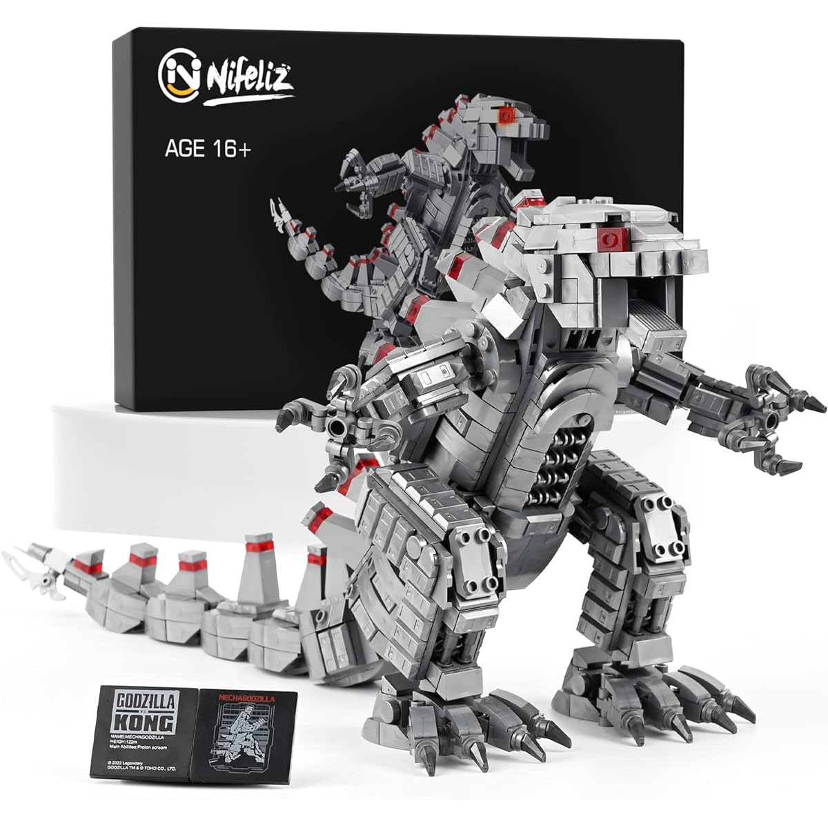 Nifeliz Mechanical Gvdzilla Collectibles Dinosaur Display Pieces Monster Model Toys Gifts for Adults (1,072 Pieces)