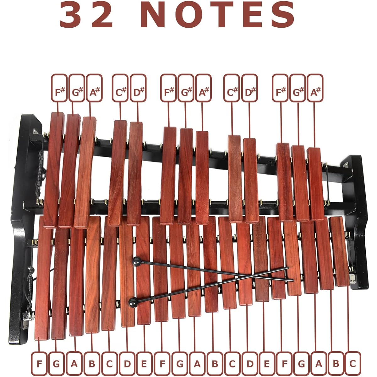ENNBOM xylophone 32 notes dedicated stand set with mallet
