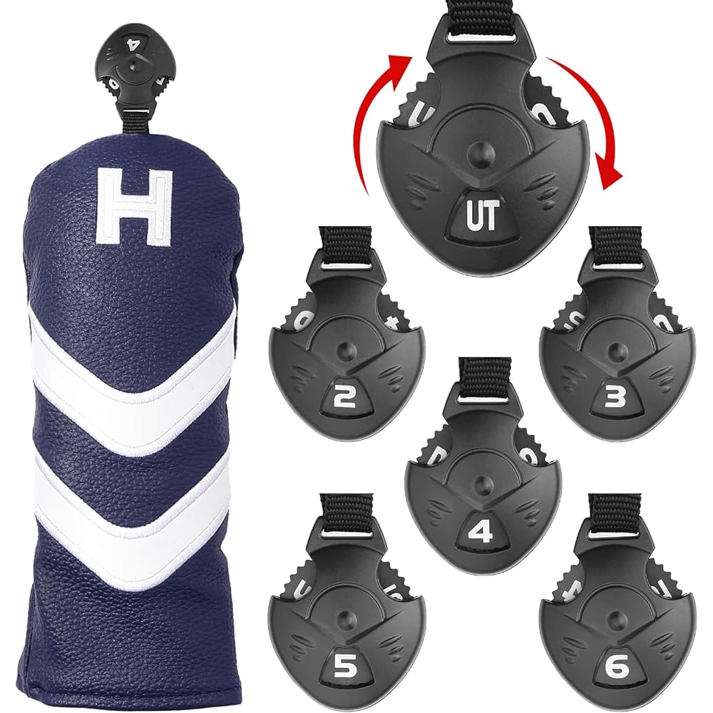 Golf Headcover Putter Headcover Set of 4 Club Headcover Set Fits Driver Fairway UT Hybrid Headcover