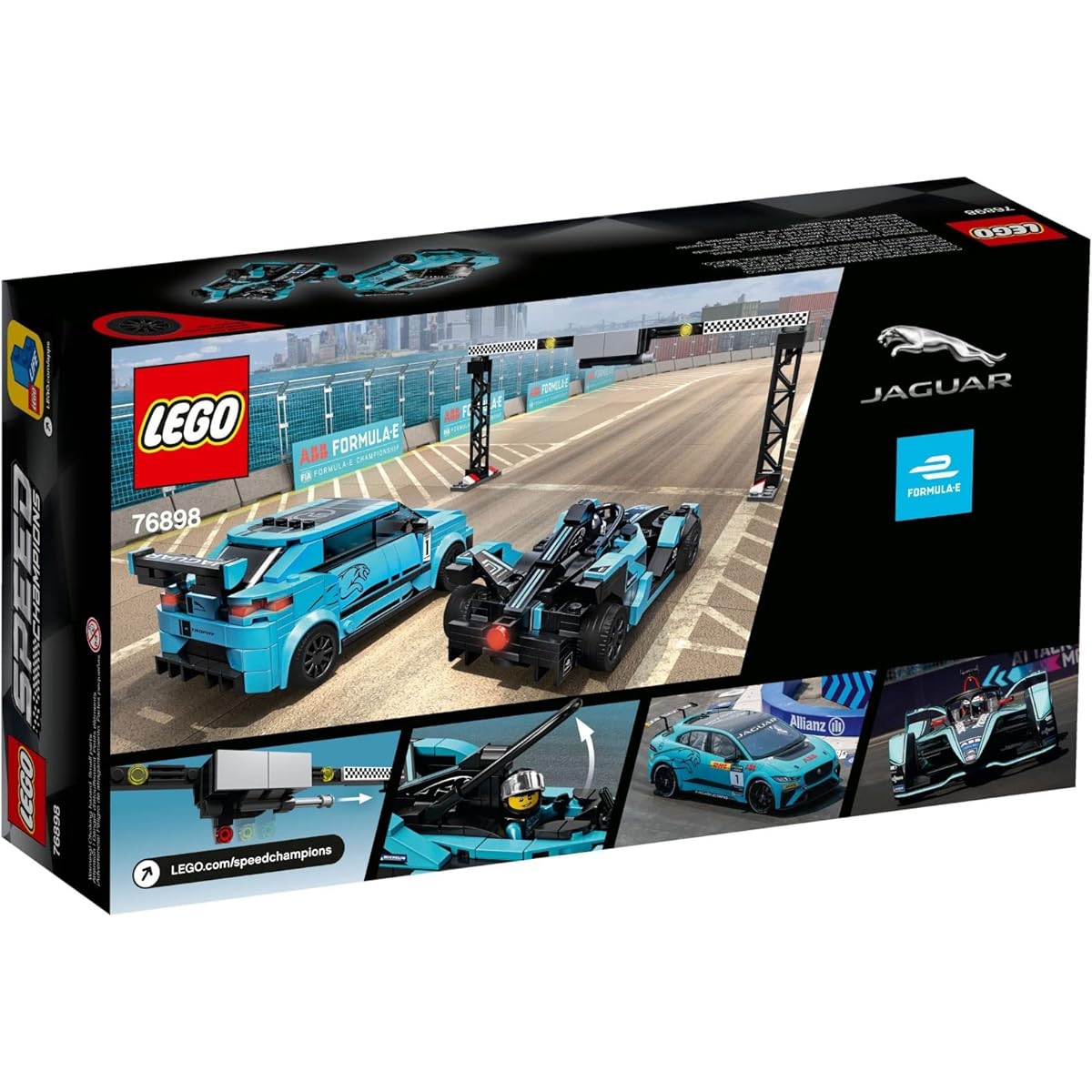 LEGO Speed Champions Formula E Panasonic Jaguar Racing GEN2 & Jaguar I-PACE eTROPHY 76898