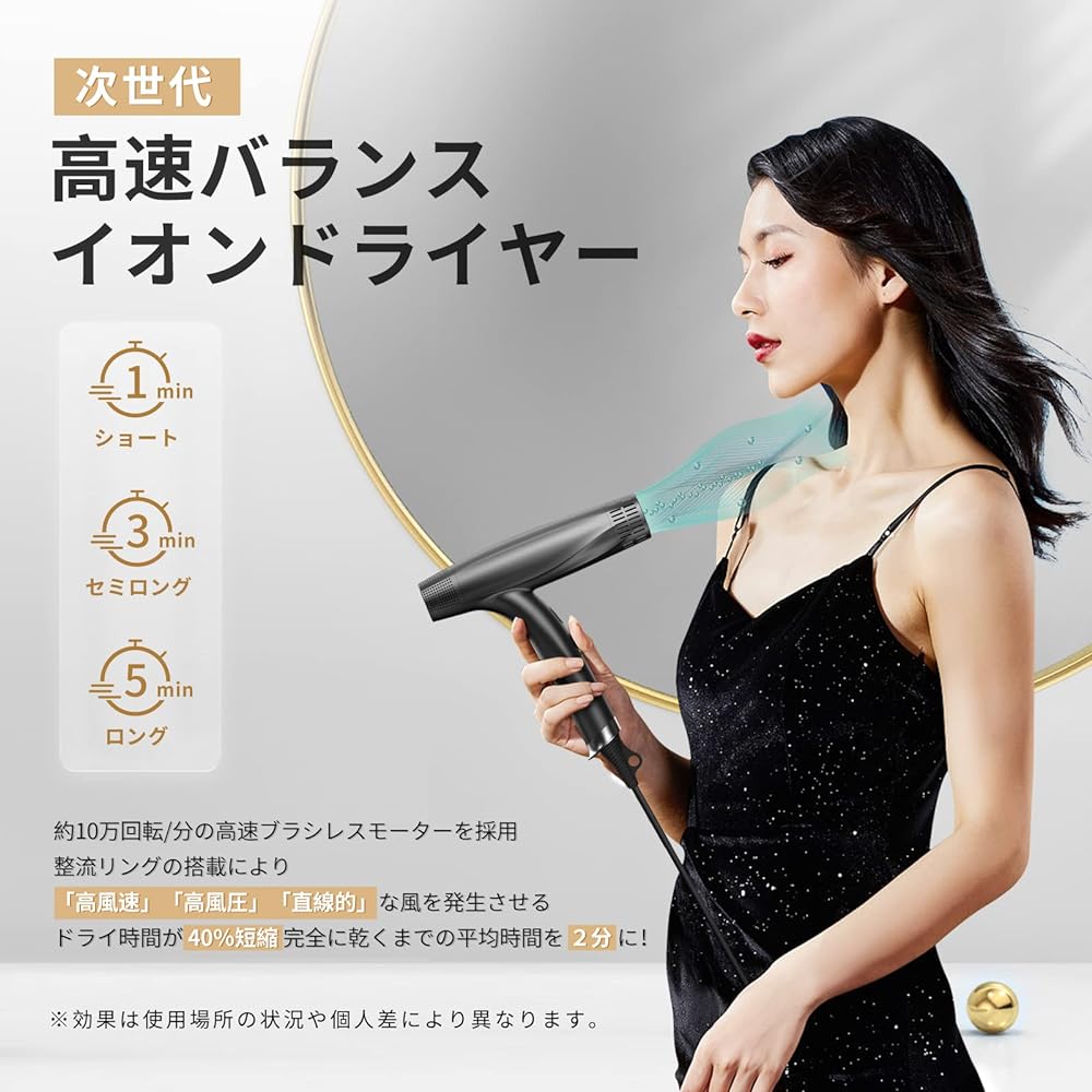 Moobibear Dryer Pro for Hairdressers Improves Cohesion & Sensitivity for Salons, Quick Drying, Compact & Lightweight Body, Foldable, Quick Drying, Balance Ion Technology, Plasma Generator, Hair Dryer,
