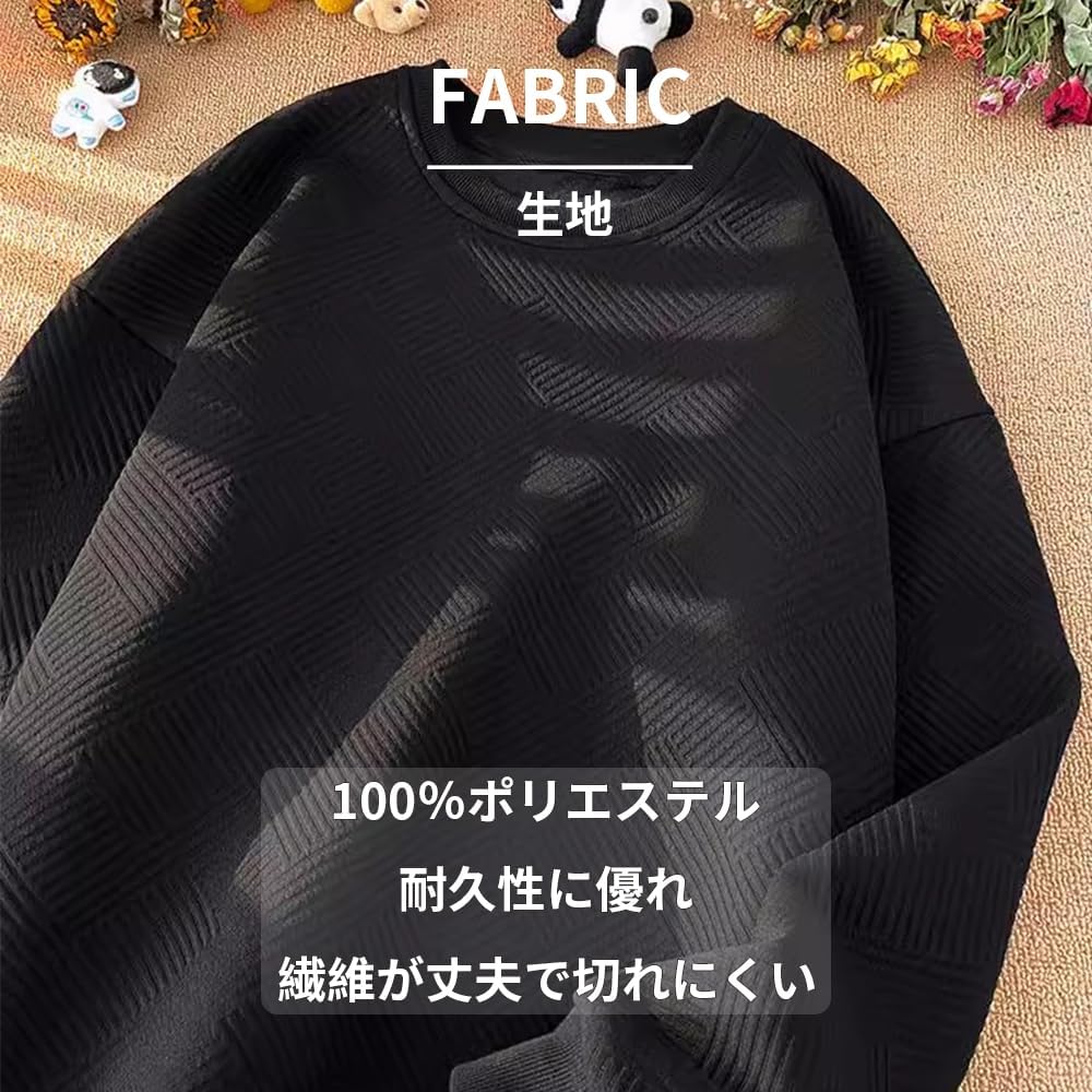 [Hainardan] Men's Sweatshirt, Long Sleeve, Large Size, Parka, Men's, Autumn, Winter, Plain, Waffle, Stylish