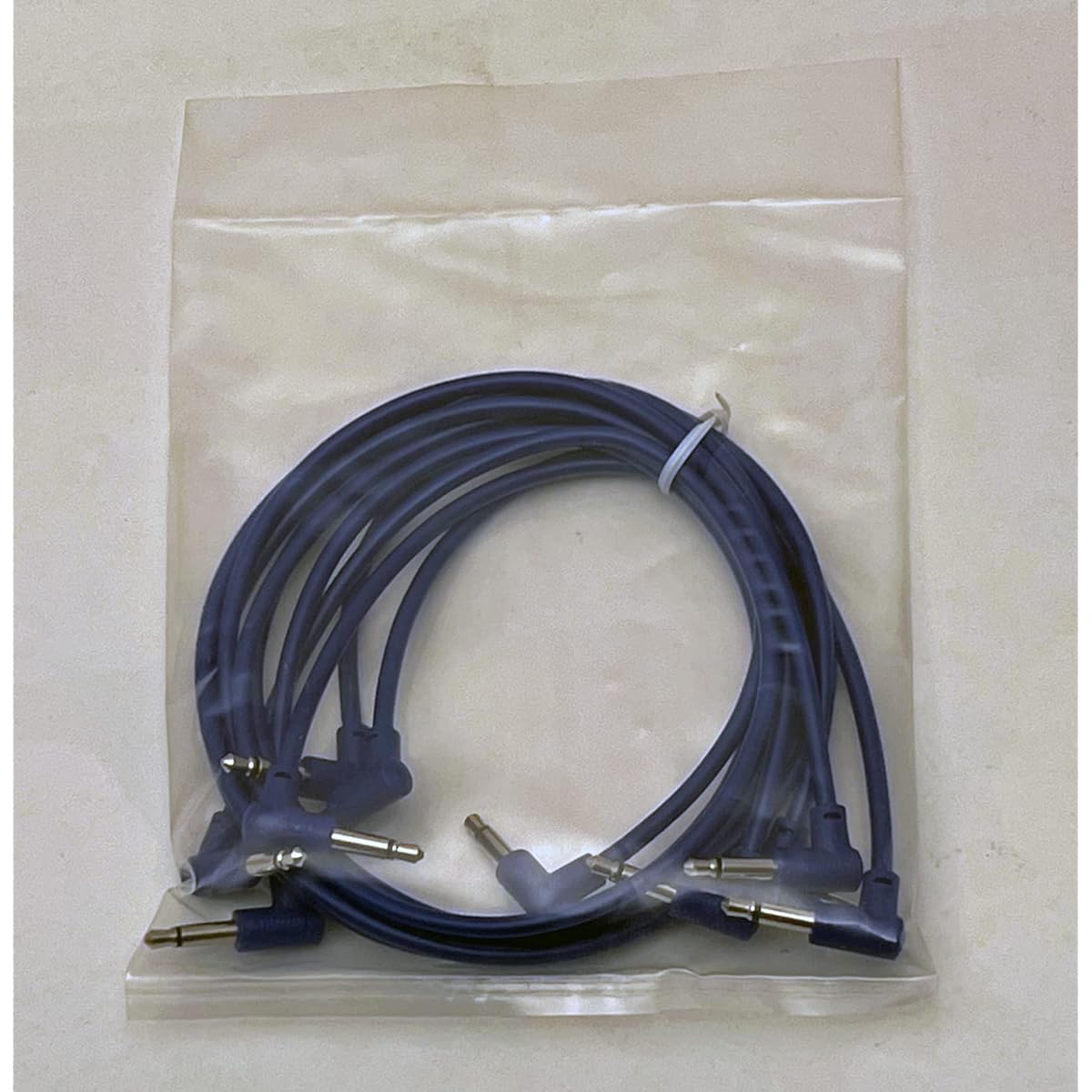 Luigis Modular M-PAR Right Angle Eurorack Patch Cables - 5 Pack Blue Cables 18" (45cm)