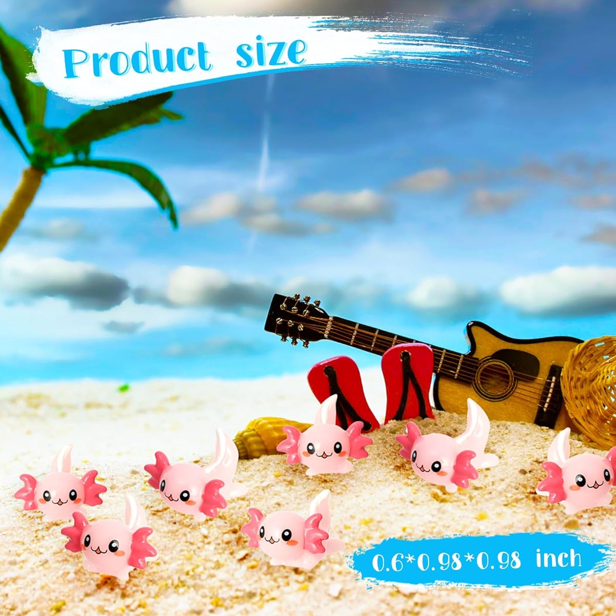 15pcs Mini Resin Axolotl Cute Pink Axolotl Small Animal Figurine Miniature Figure Garden Scenery Aquarium Dollhouse Ornament Potted Plant Decoration DIY Craft Christmas
