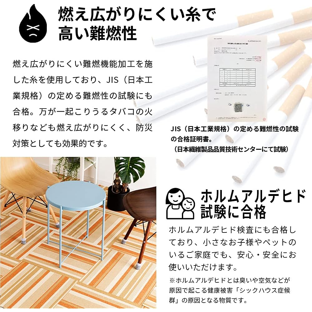 [Set of 20] Iris Plaza Tile Carpet Pile Fabric 50 x 50cm Border Gray Soundproof Washable TKP-PP50