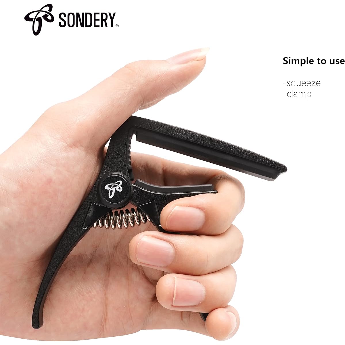 Sondery Guitar Capo for Classical Guitar, Ultra Light Clamp, Nylon Strings for Straight Fingerboard Guitar