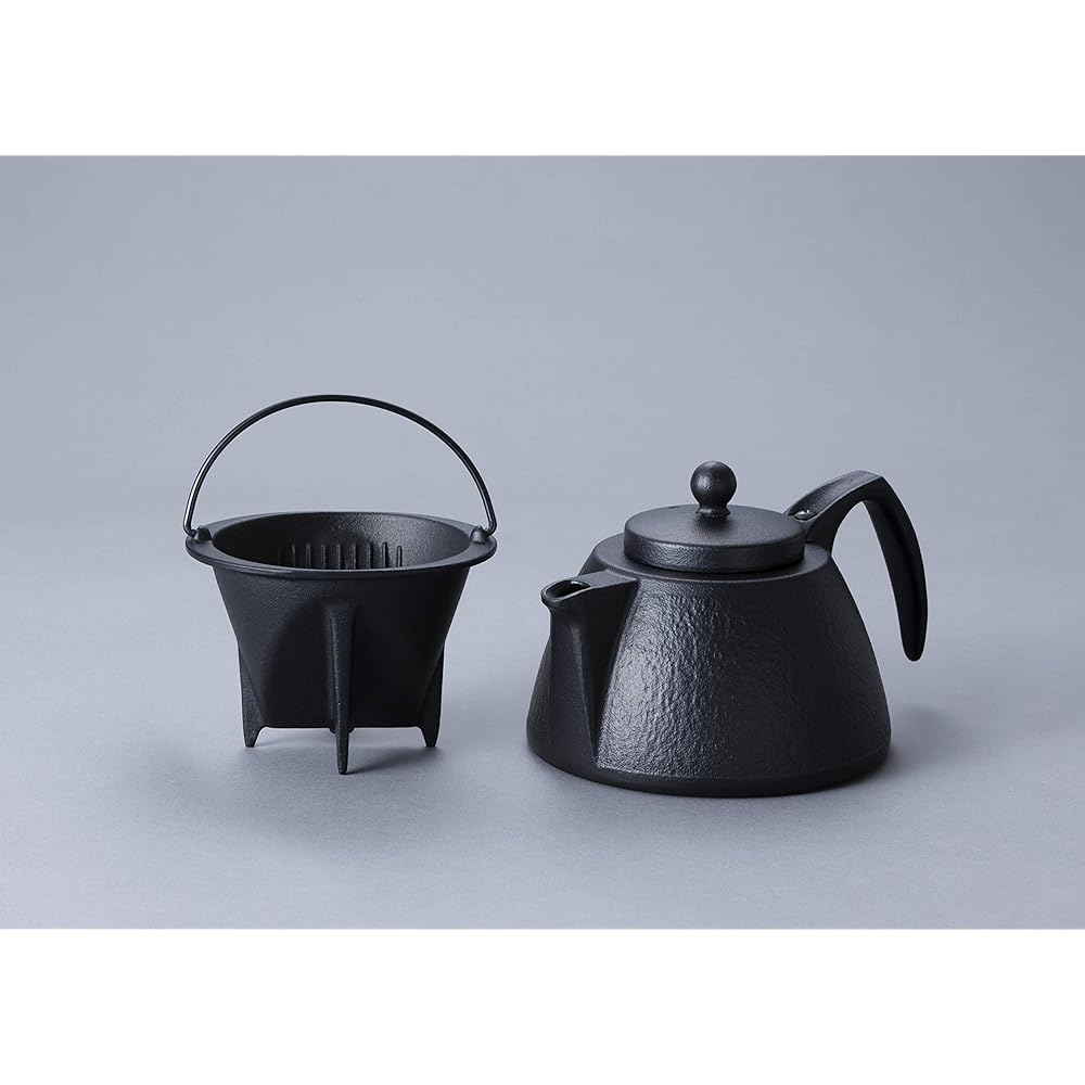 Iwachu Coffee Pot Set Black 0.75L IH Compatible Nambu Ironware 12361