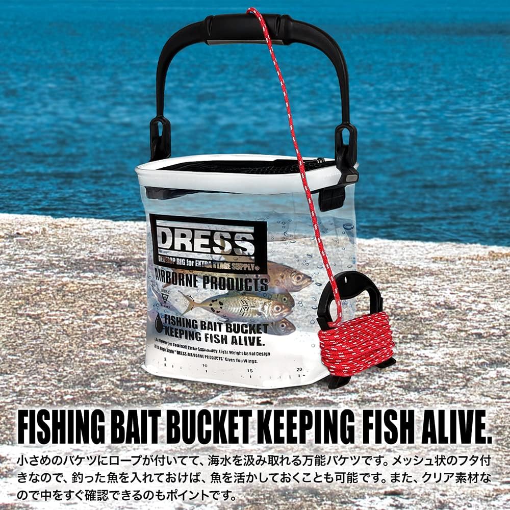 Utilizing Water Bucket Buckan Bucket Water Folding Compact Mesh Cover Included 21cm