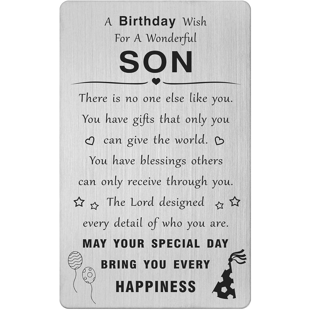 birthday card for son birthday gift for son
