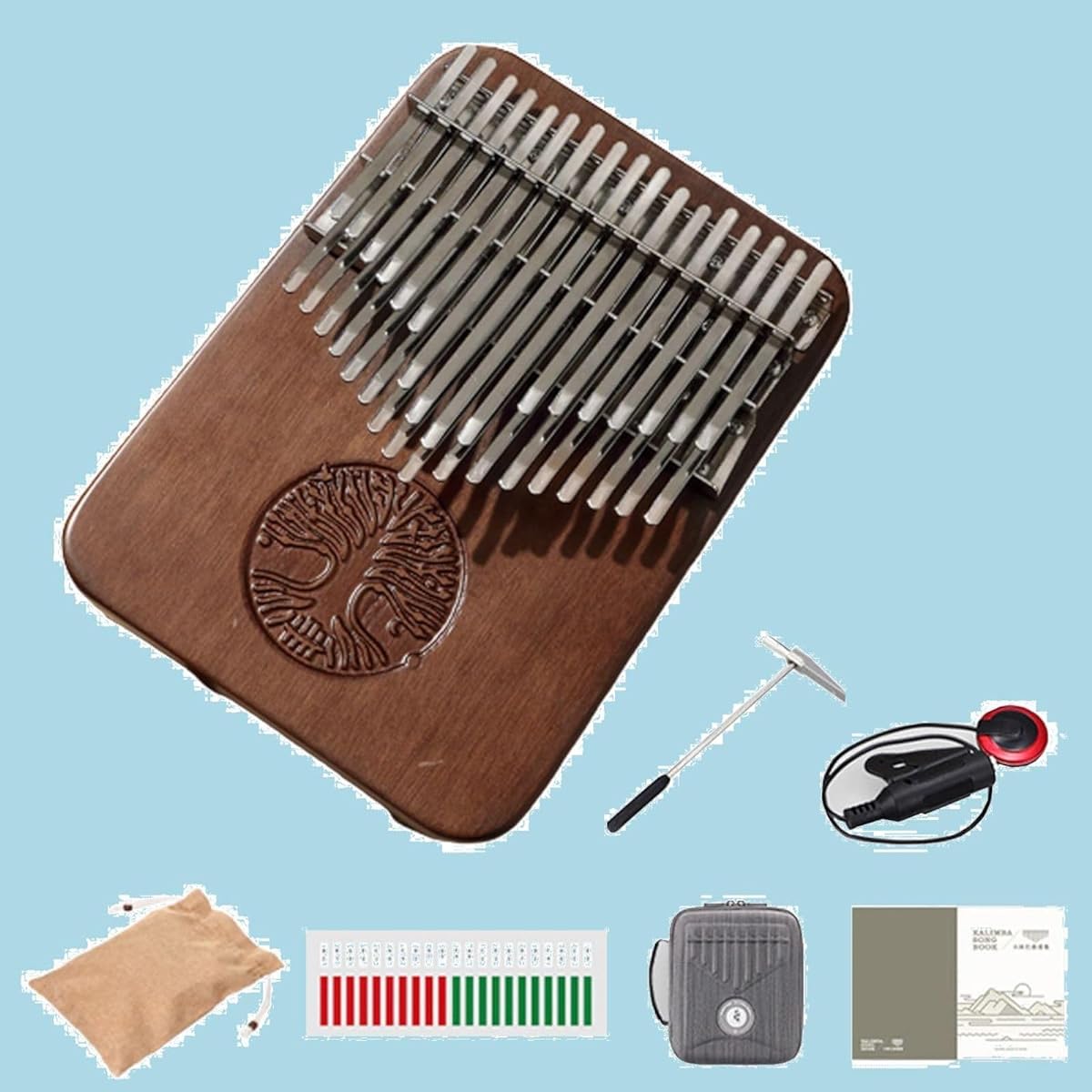 Musical Instrument Beginner Set Thumb Piano with Storage Bag 34 Keys Japanese Language Included Kalimba C Key PIENSE 34 Key C Key VI