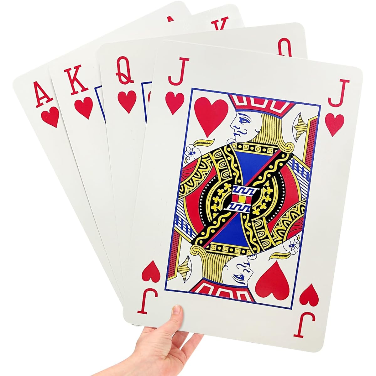 gagift world jumbo playing cards 8 x 11 inches giant playing cards for family game night oversized card deck casino party for adults and kids